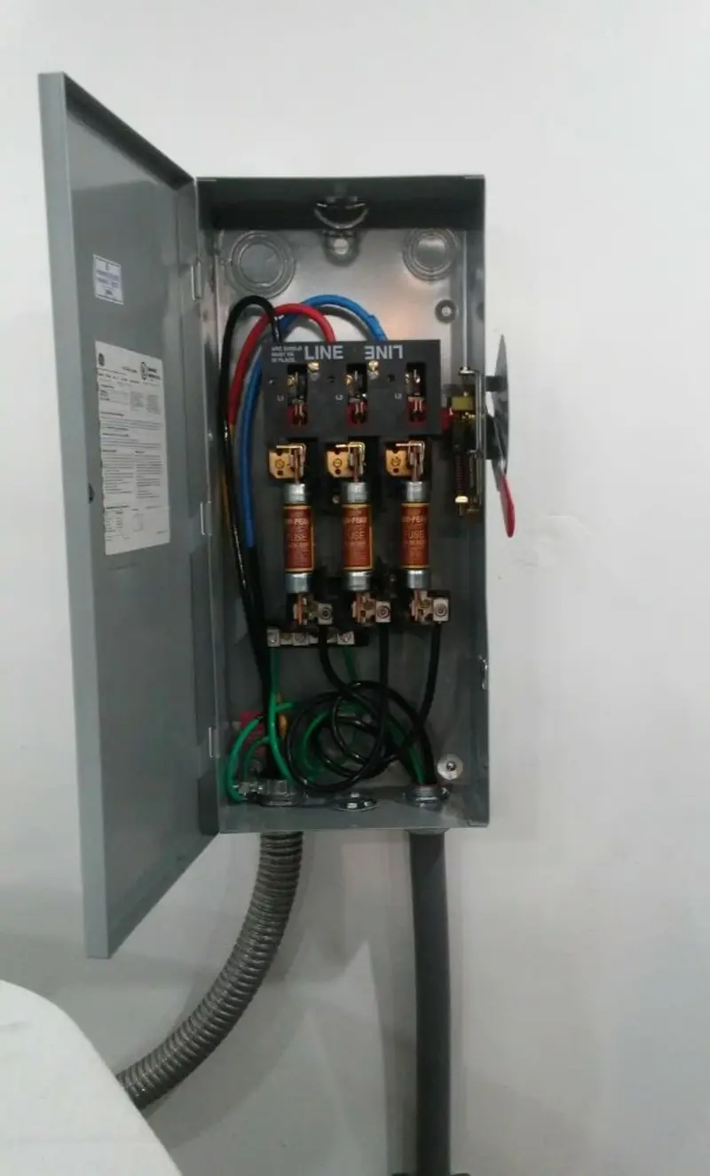 Three-phase disconnect switch installed for Electrical Wiring & Rewiring in Brook Park
